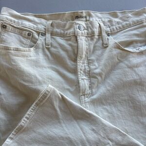 Madewell Perfect Vintage Straight Jean Womens 32 Cream High Rise‎
